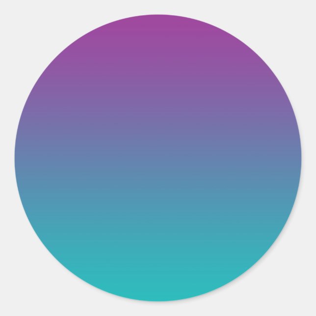 Sticker Rond Ombre pourpre et Turquoise (Devant)