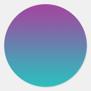 Sticker Rond Ombre pourpre et Turquoise