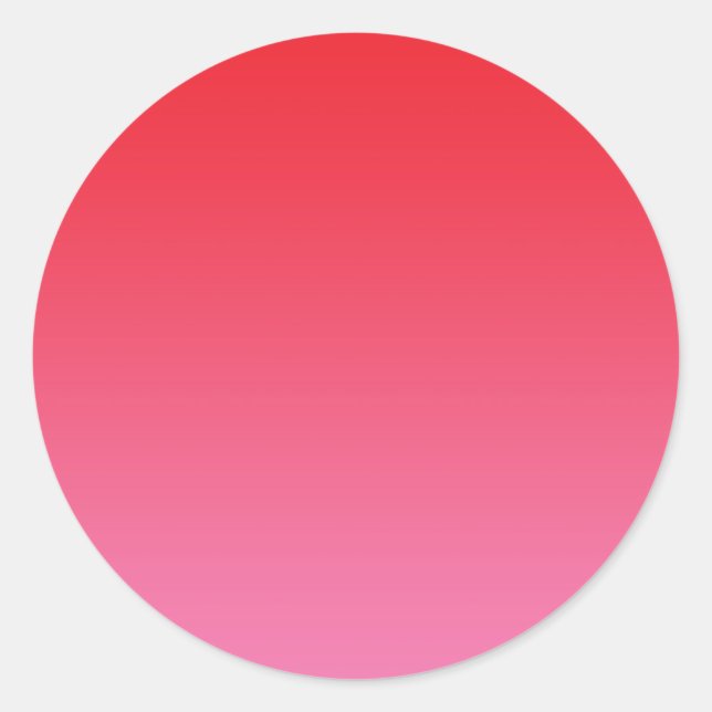 Sticker Rond Ombre rouge et rose (Devant)