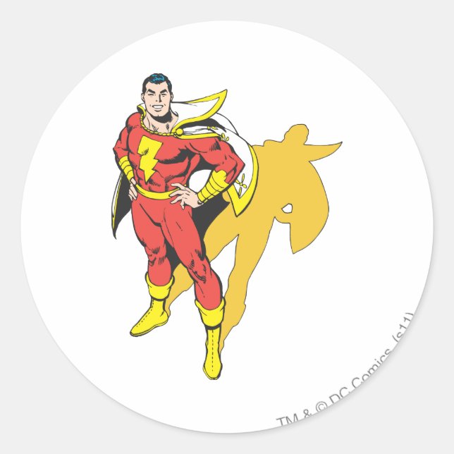 Sticker Rond Ombre SHAZAM (Devant)