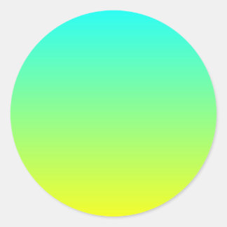 Sticker Rond ombre trendy citron jaune citron vert turquoise