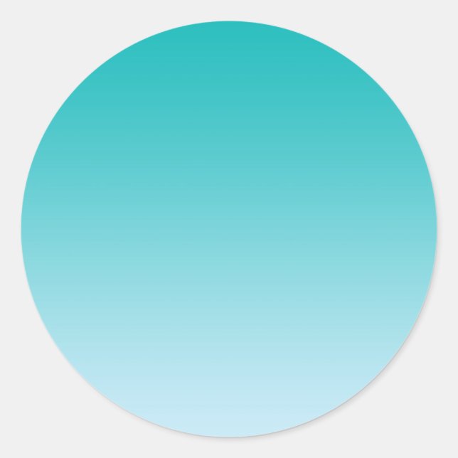 Sticker Rond Ombre turquoise (Devant)