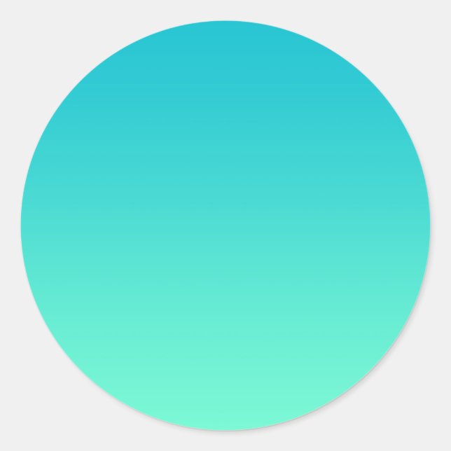 Sticker Rond Ombre Turquoise (Devant)