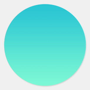 Sticker Rond Ombre Turquoise