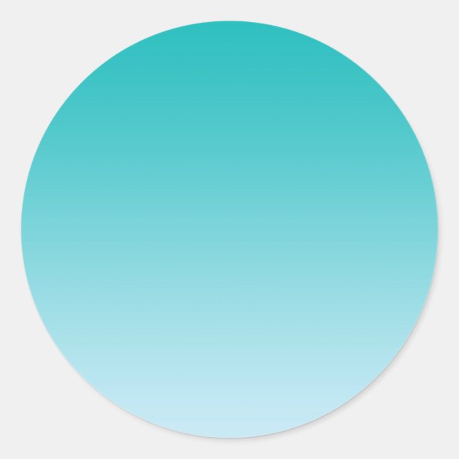 Sticker Rond Ombre turquoise (Devant)