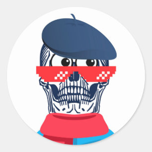 STICKER ROND OMG CALAVERA