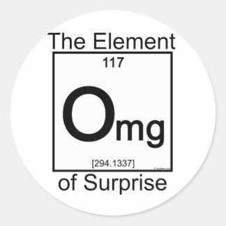 Sticker Rond OMG d'élément