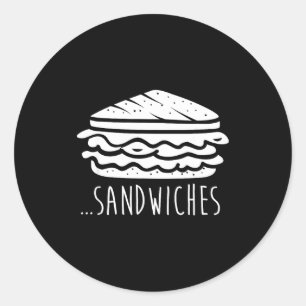 Sticker Rond On finit les sandwichs de l'autre Drôle d'assortim