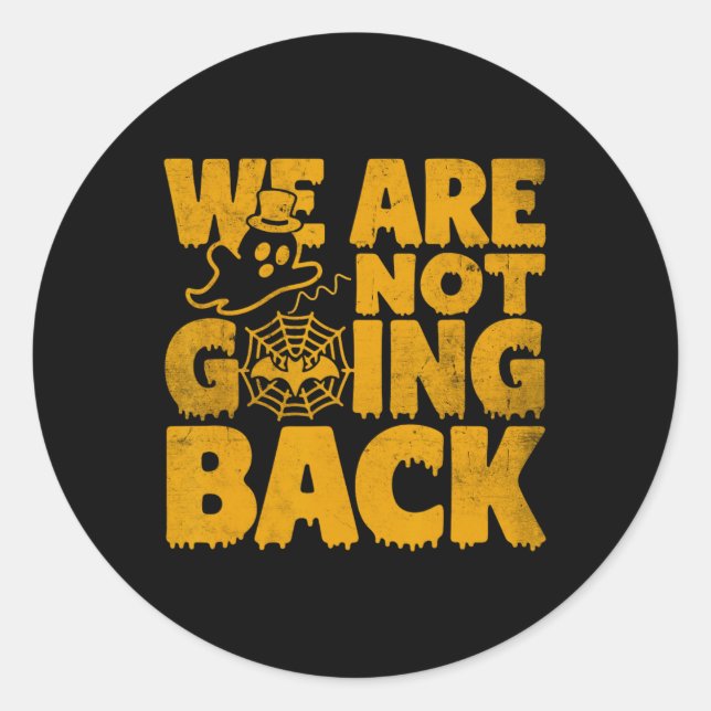 Sticker Rond On ne va pas voter Kamala Harris Halloween Gh (Devant)