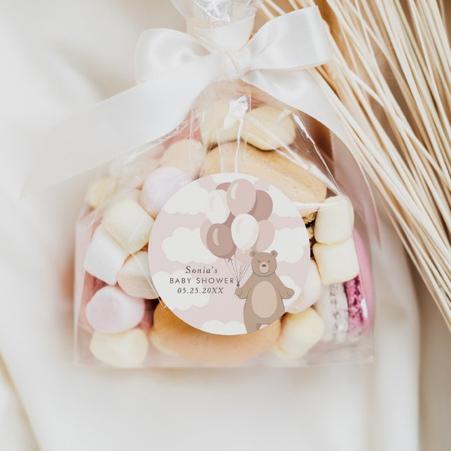 Sticker Rond On Peut Attendre | Bébé rose clair fille (Créateur téléchargé)