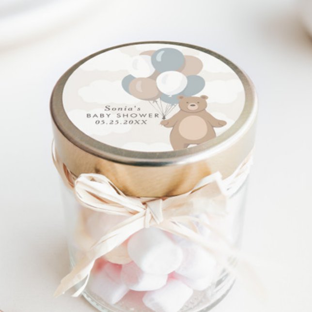 Sticker Rond On Peut Attendre | Garçon bleu neutre (Créateur téléchargé)