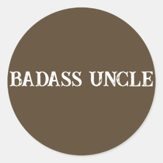 Sticker Rond Oncle Badass