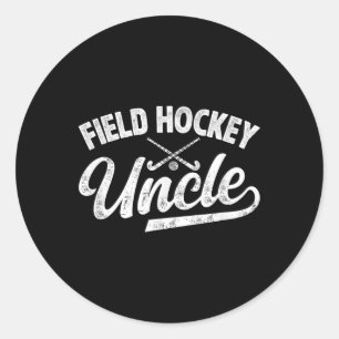 Sticker Rond Oncle de hockey sur gazon d'un oncle de joueur de