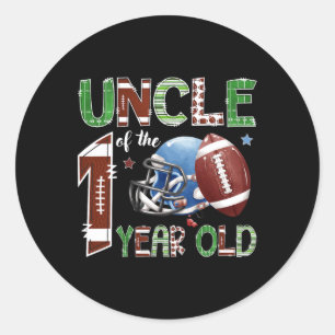 Sticker Rond Oncle du footballeur de 1 an 1ère année Down Bir