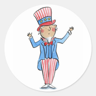 Sticker Rond Oncle Sam