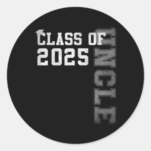 Sticker Rond Oncle Senior 2025 Fier Oncle D'Un Cl De 2025 Grad