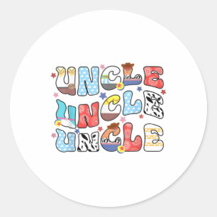 Sticker Rond Oncle Toy Drôle Histoire grand-père Fête des pères