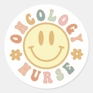 Sticker Rond Oncologie Infirmière, Oncologie Infirmière Cancer