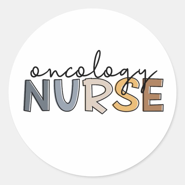 Sticker Rond Oncologie Infirmière Oncologie Infirmière RN (Devant)