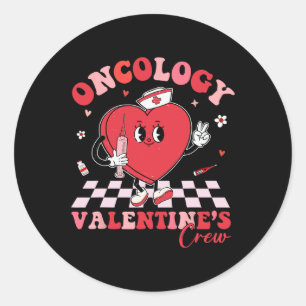 Sticker Rond Oncologie Saint-Valentin Cœur Équipe Infirmière Ca