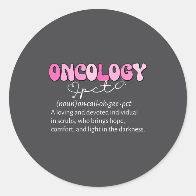 Sticker Rond Oncology Pct Definition Onc Patient Care Technicia (Devant)
