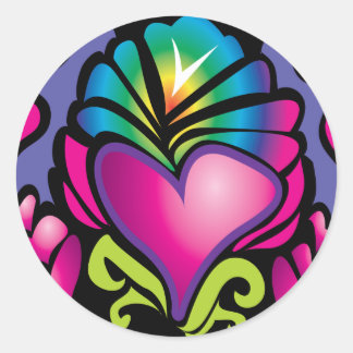 Sticker Rond onde cardiaque super