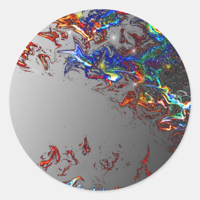 Sticker Rond Onde électrique (Devant)