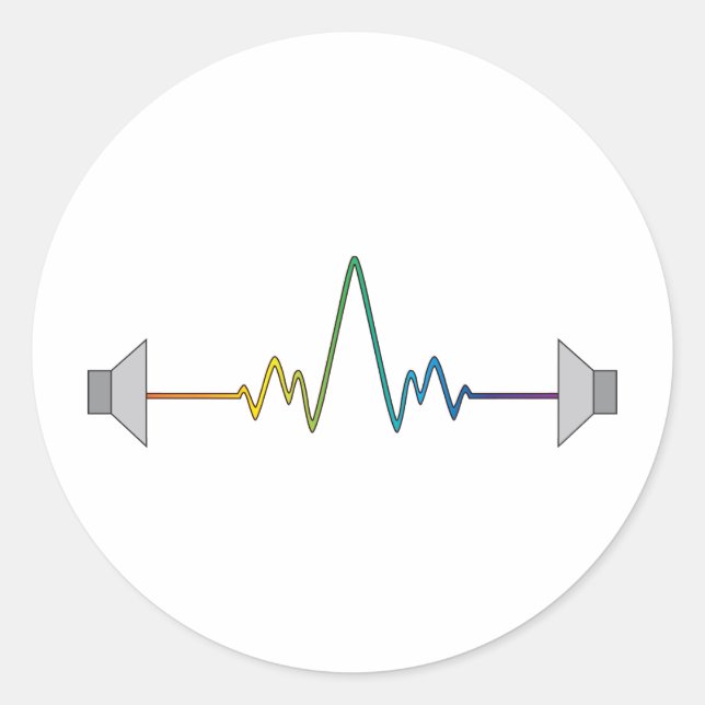 Sticker Rond onde sonore (Devant)