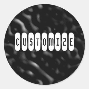 Sticker Rond Ondes foncées - Modèle