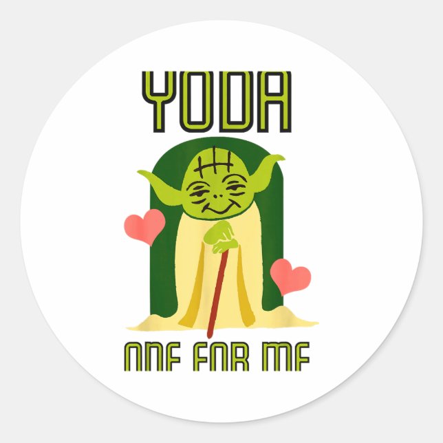 Sticker Rond One For Me Cute Valentines Day Disn  (Devant)