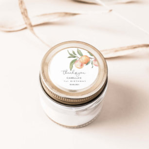 Sticker Rond One Sweet Peach 1er anniversaire