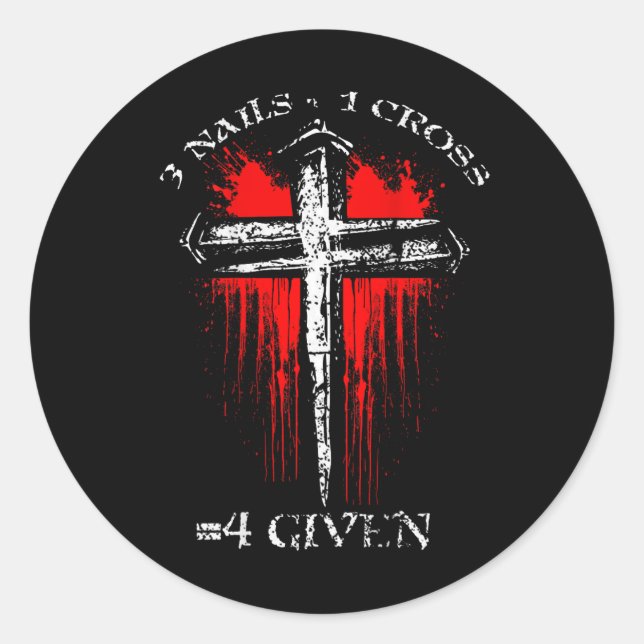 Sticker Rond Ongles + 1 Croix 4 Donné (sur le dos) (Devant)
