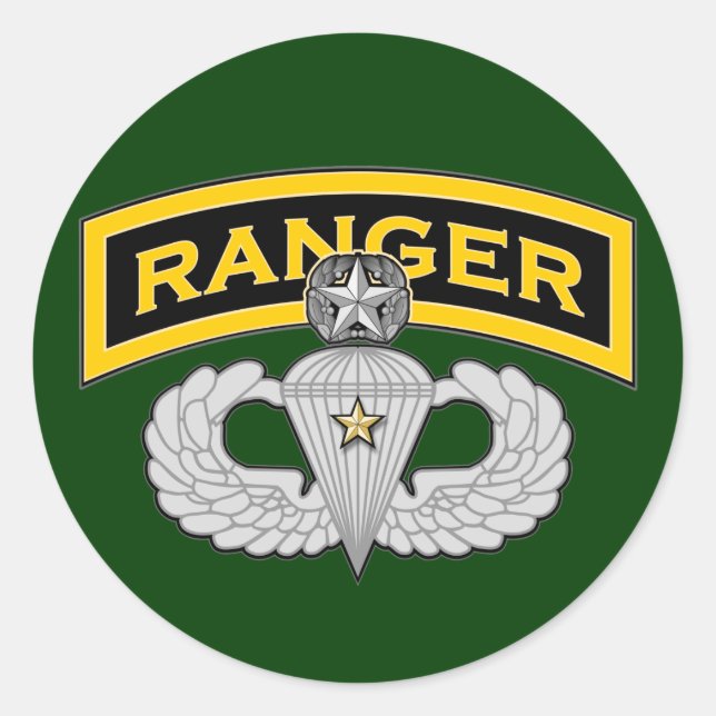 Sticker Rond Onglet Ranger & Master Jump Wings - Combat (Devant)