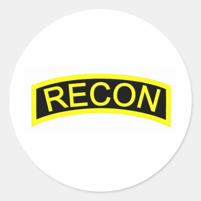 Sticker Rond Onglet Recon Jaune (Devant)