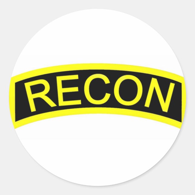 Sticker Rond Onglet Recon Jaune (Devant)