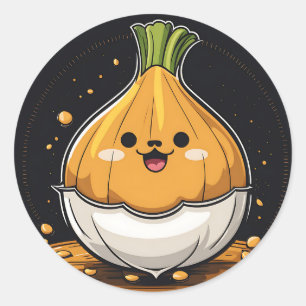 Sticker Rond Onion d'aventure noir