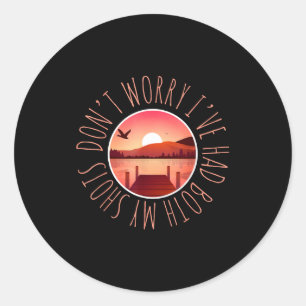Sticker Rond Ont reçu les deux injections vintage coucher de so