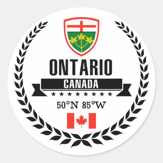 Sticker Rond Ontario (Devant)