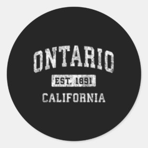 Sticker Rond Ontario Californie Ca Sports Établis