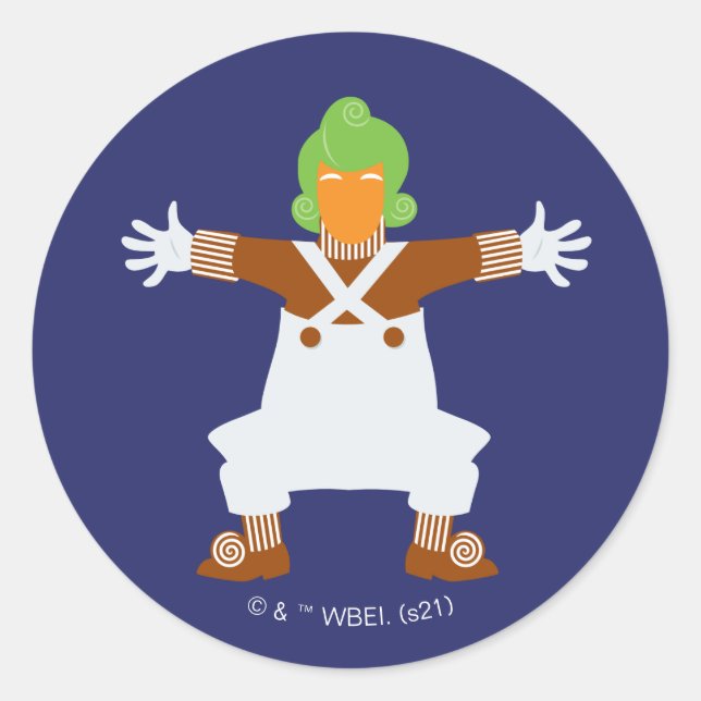 Sticker Rond Oompa Loompa (Devant)