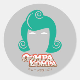 Sticker Rond Oompa Loompa Hair Graphic