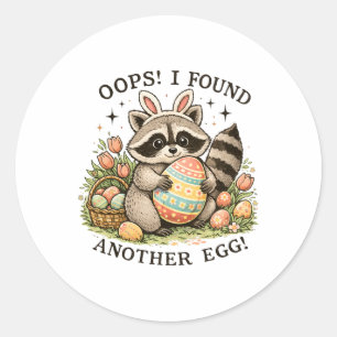 Sticker Rond Oops j'ai trouvé un autre croquis de jour de Pâque