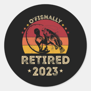 Sticker Rond O'Pêche à la retraite 2023