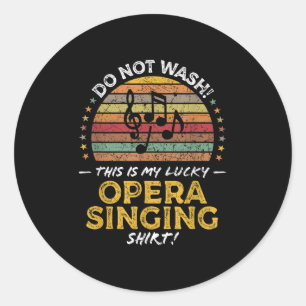 Sticker Rond Opera Singer Funny Music Vocaliste Vocaliste Vocal