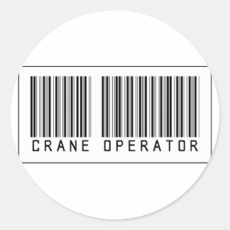 Sticker Rond Opérateur de grue à code barre