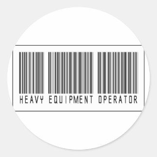 Sticker Rond Opérateur d'équipement lourd à code-barres