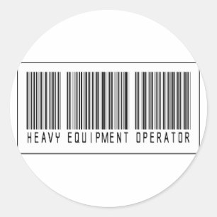 Sticker Rond Opérateur lourd d'équipement de code barres