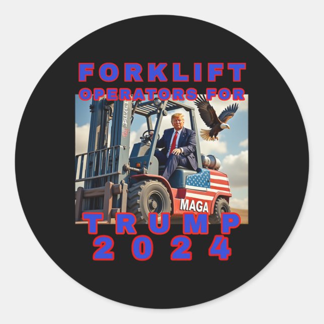 Sticker Rond Opérateurs De Remorquage Pour Trump (Devant)