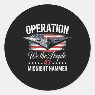 Sticker Rond Opération Jet Stealth B-2 Midnight Hammer Minuit