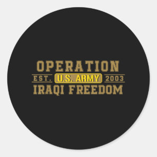 Sticker Rond Opération Liberté Irakienne Vétérinaire Combattez